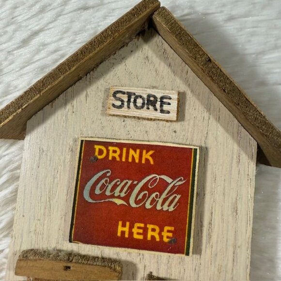 Vintage Coca-Cola Wood 'Drink Coca-Cola Here' Store Hanging or Standing Plaque - Picture 4 of 8
